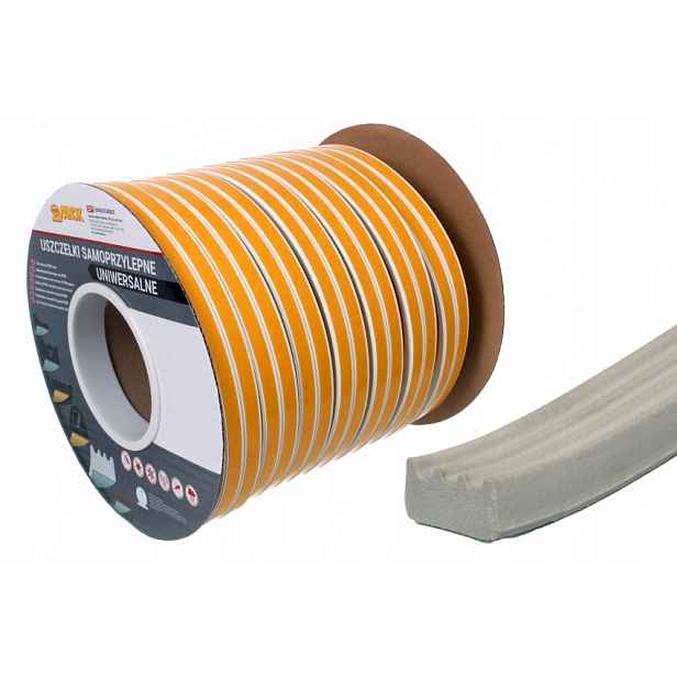 Těsnění E Samolepicí Dveřní Okenní Guma 15x8 MM role 50M