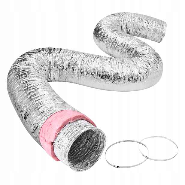 Kabel trubka spiro flexibilní ventilační kanál flex hliník ø108 mm 7 m