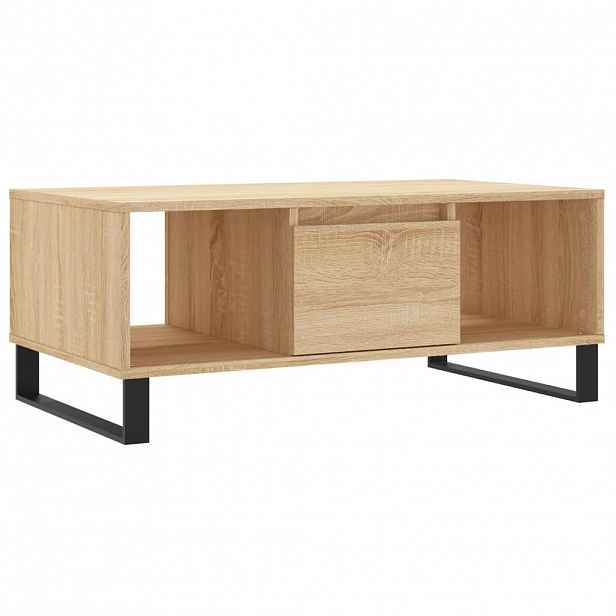 vidaXL Konferenční stolek dub sonoma 90x50x36,5 cm kompozitní dřevo
