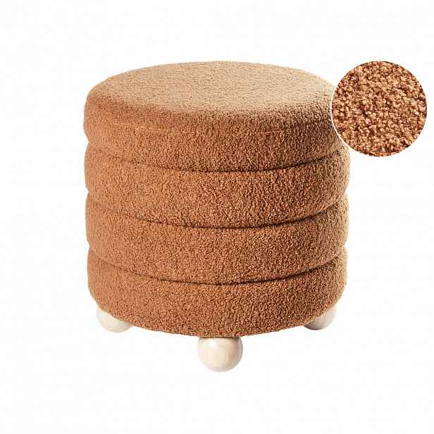 Beliani PUF Zlatohnědý Chilly
