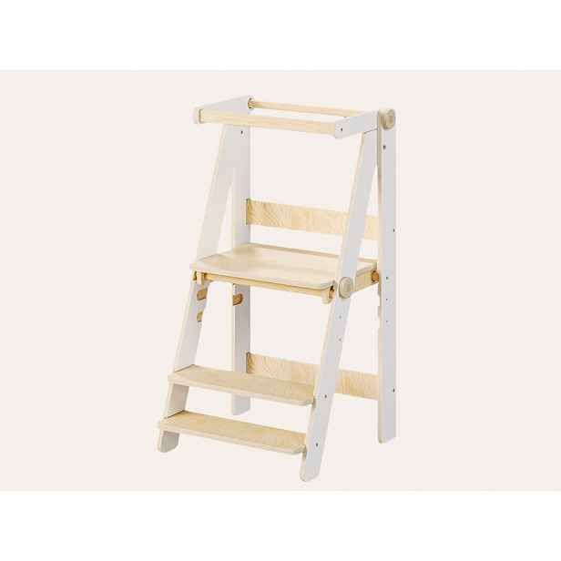 BusyKids Skládací rostoucí učící věž Moon 92 cm - bílá