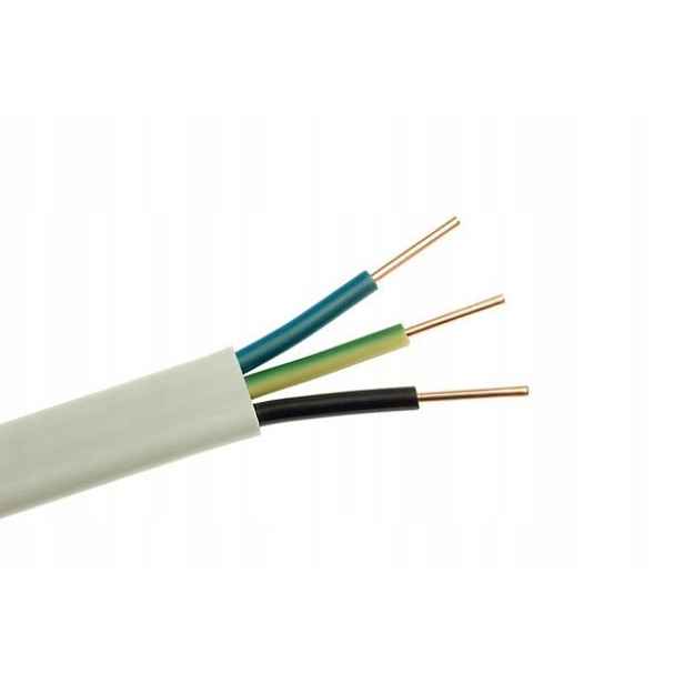 Kabel YDYp 3x1,0 bílý