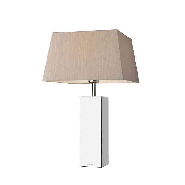 Villeroy & Boch Stolní lampa Prag, 53 cm, stříbrná / béžová 96246