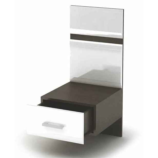 Casarredo Panel s nočním stolkem VEGAS wenge/bílá lesk