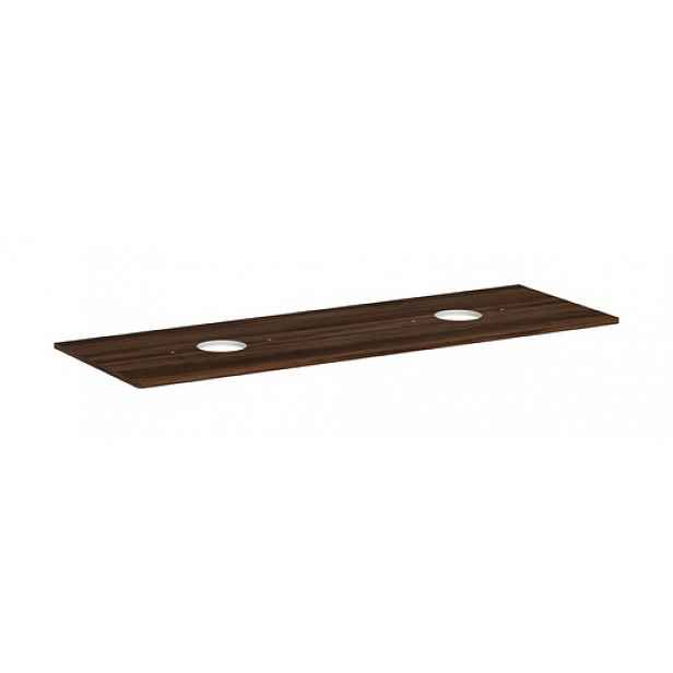 Deska pod umyvadlo Hansgrohe Xelu Q 156x1,6x55 cm tmavý ořech 54119630