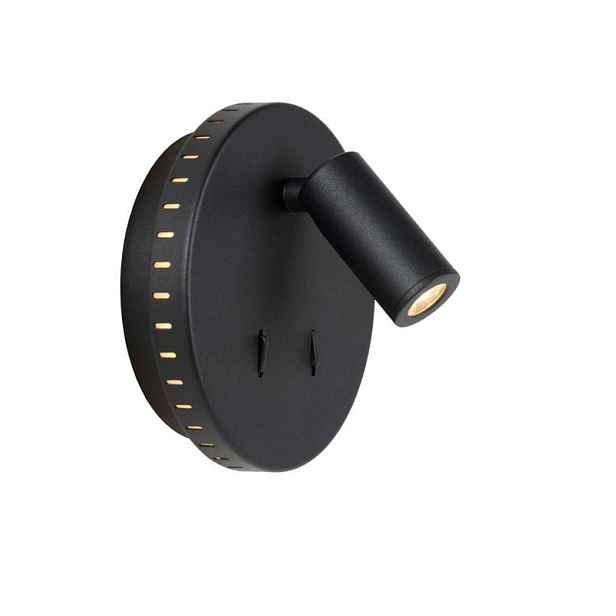 Led nástěnná lampa 6W 3000K černá Bentjer moderní Lucide
