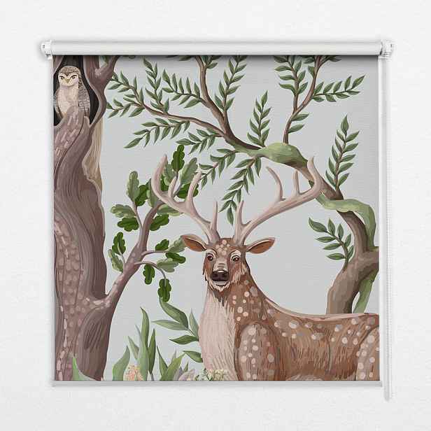 TULUP VNITŘNÍ roleta - okenní roleta - roleta - 60x140 cm - Lesní zvířata
