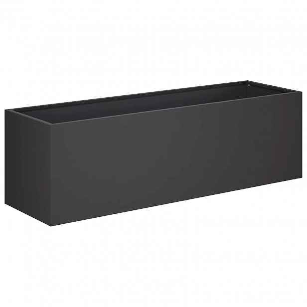 vidaXL Zahradní pěstebník Černá 80 x 30 x 30 cm Studená válcovaná ocel