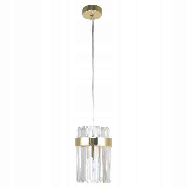 Závěsná lampa Vetro skleněné stínítko zlaté prvky 1xE14 10W Light Prestige