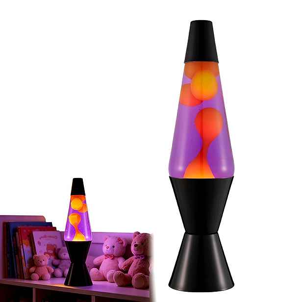 Pohyblivá Lampa Fialová Pohyblivá Kapalina Černá Základna 14 Palců