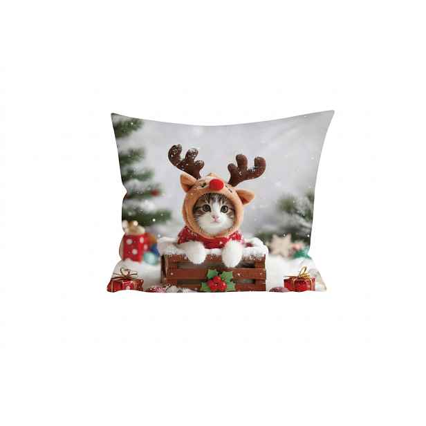 3D povlak na polštář z mikrovlákna RUDOLPH KITTEN 45x45 cm, barevný