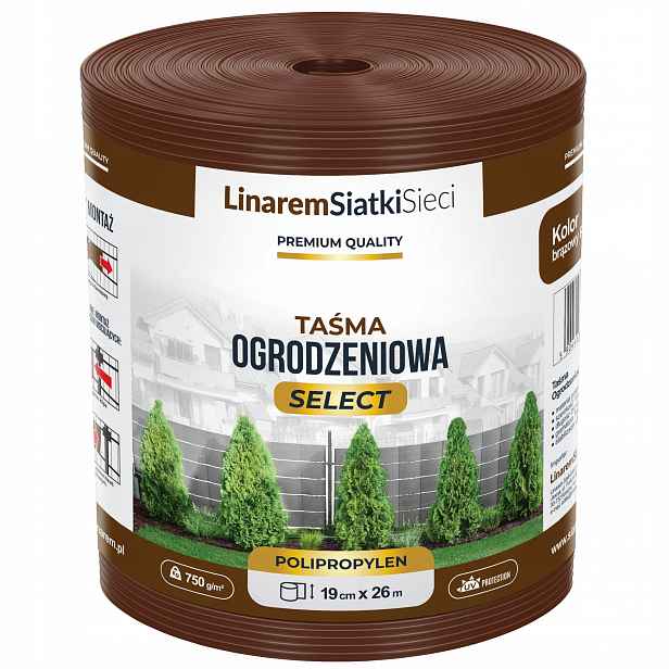 Stínící Panelové Pásy 19x26 Premium Polypropylen 1,2 mm Na Panely Plot Hnědá