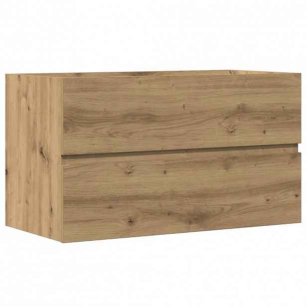 vidaXL Koupelnová závěsná skříňka dub artisan 80x38,5x45 cm kompozit