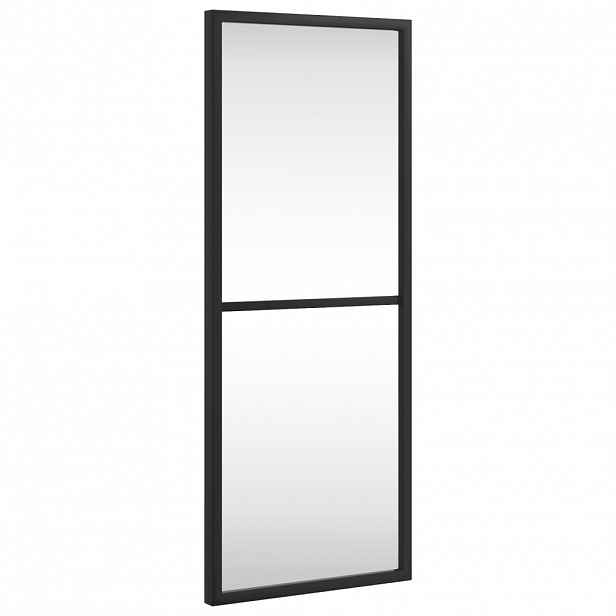 vidaXL Nástěnné zrcadlo černé 20 x 50 cm obdélník železo