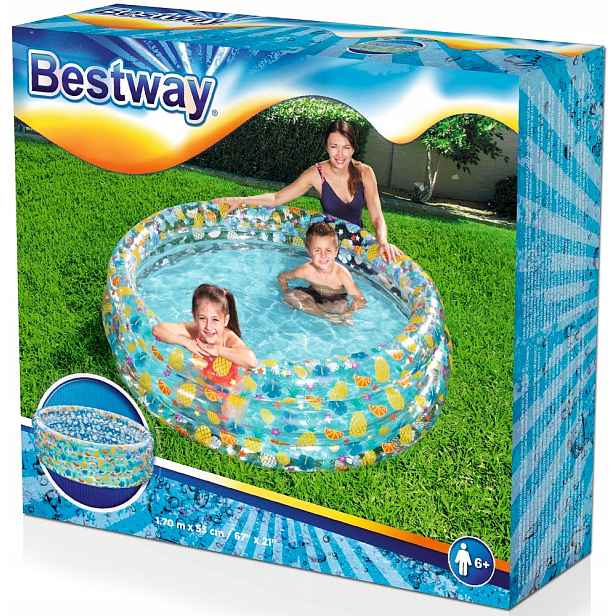 Bestway Velký 170 cm Nafukovací Bazén Bazének 51048