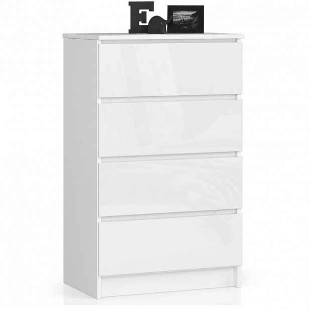RAUMHIRSCH FURNITURE KOMODA bílá, bílá lesklá 99/60/40
