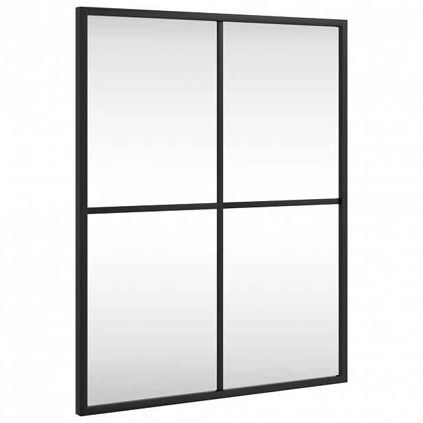 vidaXL Nástěnné zrcadlo černé 40 x 50 cm obdélník železo