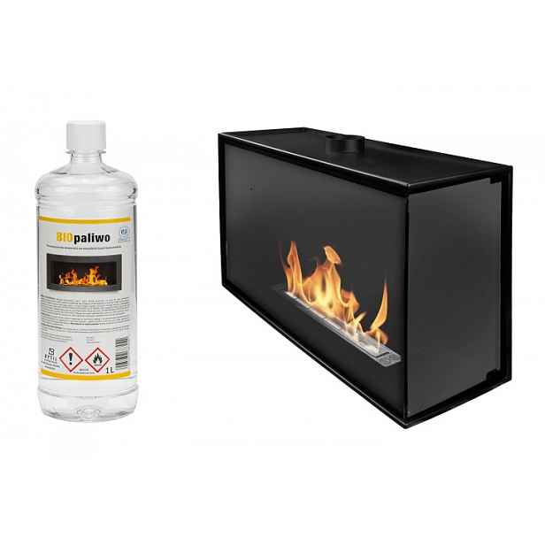 Biokrb pro zabudování rohový Bio-eko Pravý 80x50x30 cm Černý Black Tuv