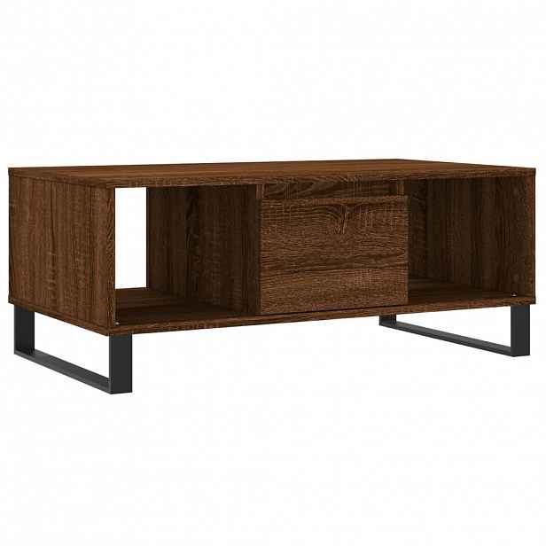 vidaXL Konferenční stolek hnědý dub 90 x 50 x 36,5 cm kompozitní dřevo