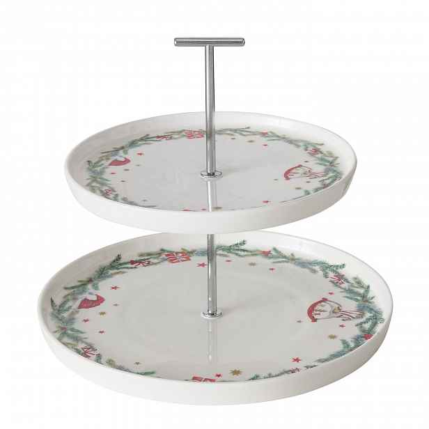Dvoupatrový podnos se slavnostním vzorem Florenza, výš. 22 cm
