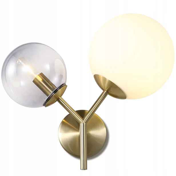 Nástěnná Lampa E27 S Skleněnými Stínidly, Bílá