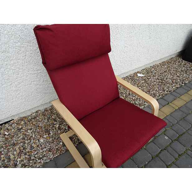 polštář křeslo Ikea Pello Poang 8 cm Bordo Lira