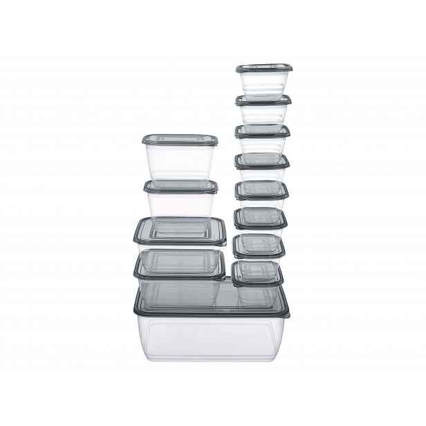 Silvercrest® Sada potravinových dóz, 13 kusů (šedá)