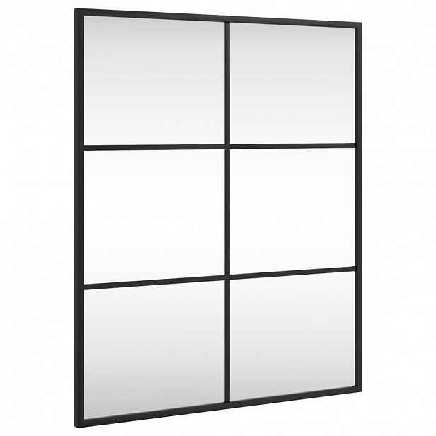 vidaXL Nástěnné zrcadlo černé 50 x 60 cm obdélník železo