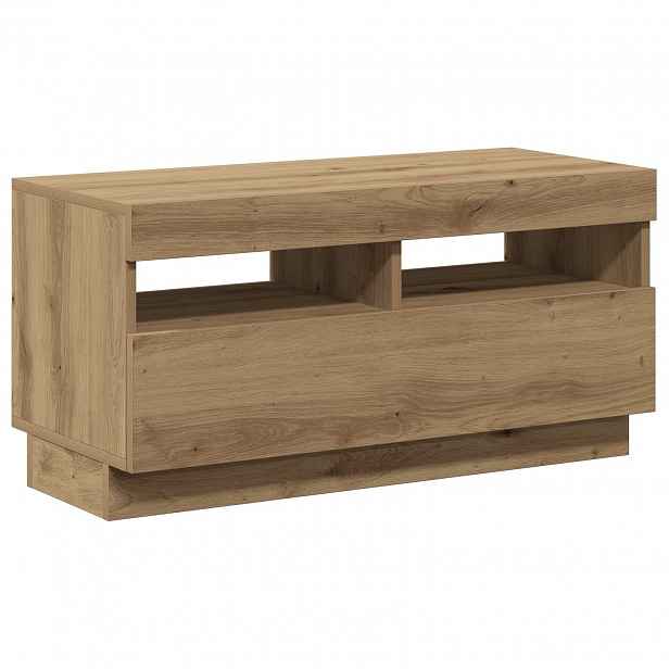vidaXL TV skříňka s LED dub artisan 80 x 35 x 40 cm kompozitní dřevo