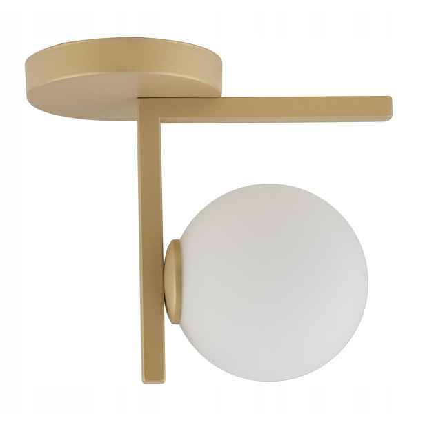 Sigma Lighting Andy – Stropní svítidlo zlatá, bílá koule, 22 cm