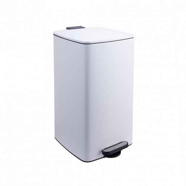 Relaxdays KOŠ Bílý nášlapný Softclose 30 l