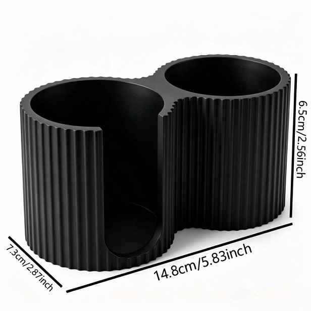 TEMU Minimalistický pruhovaný organizér na make-up, kreativní držák na tampony, 2v1 krabička na tampony do koupelny, předmět pro úklid na pracovní ,
