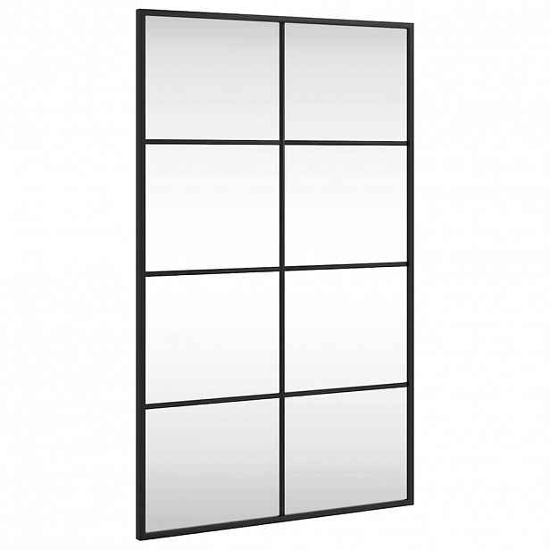 vidaXL Nástěnné zrcadlo černé 50 x 80 cm obdélník železo