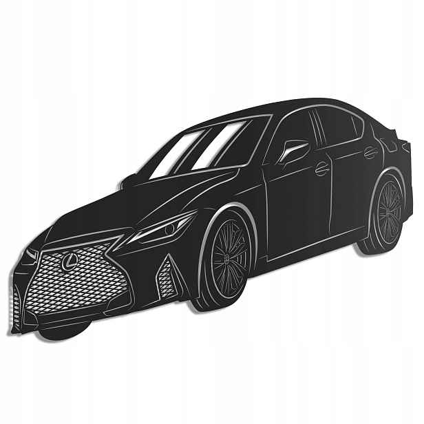 Dřevěný 3D obraz Lexus IS350 F-Sport Nástěnná Dekorace Dárek XL