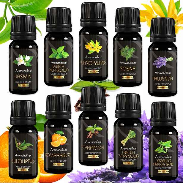 10 x Éterický olej – 100% přírodní vonné oleje Sada aromaterapie
