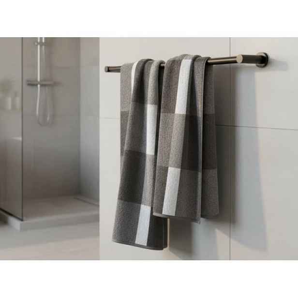 Osuška Pantone Karo 70x140 cm, šedá