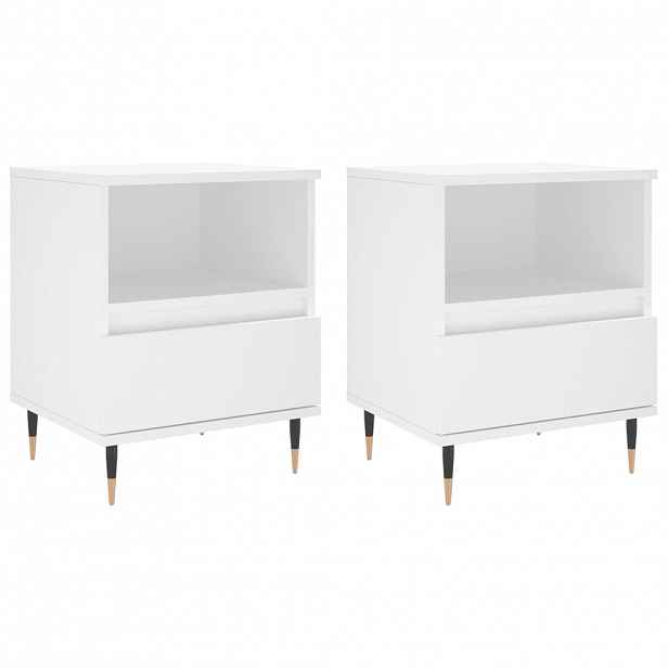vidaXL Noční stolky 2 ks bílé 40 x 35 x 50 cm kompozitní dřevo
