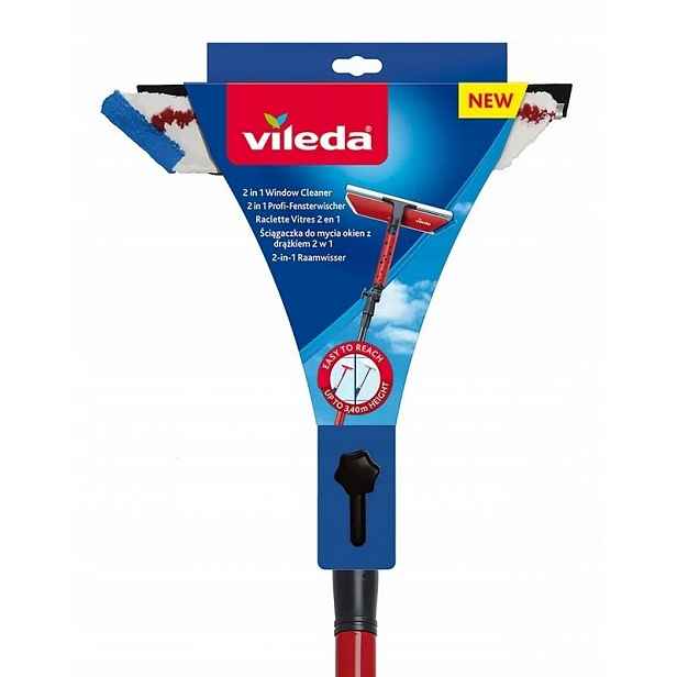 Čistič oken a zrcadel, stahovač s teleskopickou tyčí, myčka Vileda