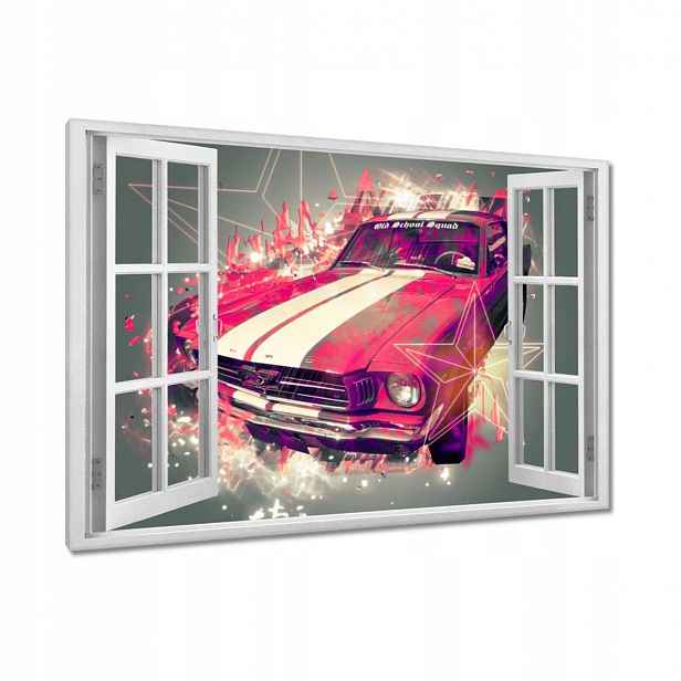 Obrazy 120x80 Růžový Ford Mustang