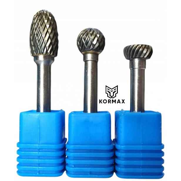 Rychlootáčkový frézovací rotační pilník 10 mm na kov s karbidem Set 3ks