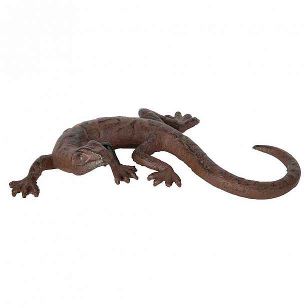 Litinová dekorace ve tvaru ještěrky Esschert Design, délka 19,5 cm