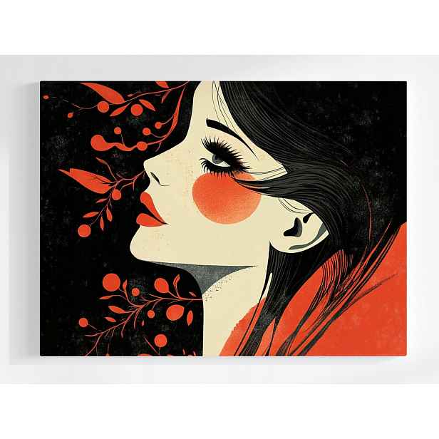 Plakát Grafika Portrét Žena Dívka Tvář 100x75