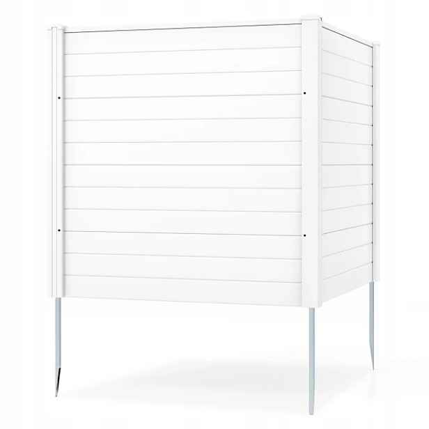 Sada 2 plotových panelů z Pvc s kovovými sloupky, 2 ks, 123 x 123 cm
