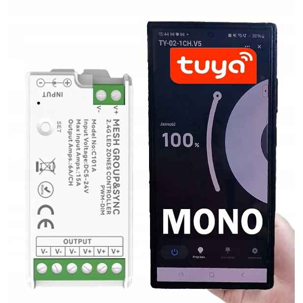 Ovladač (sam) Led Bluetooth pro Led pásky Cob Smd Jednobarevné Mono R-kz