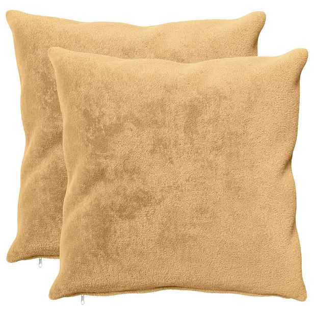 vidaXL Povlak na polštář 2 ks HEERLEN Taupe 80 x 80 cm Flanel
