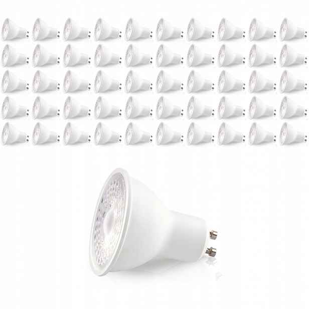 50x Žárovka Premium Led GU10 5W Barva Studená 6500K Lls dioda Samsung