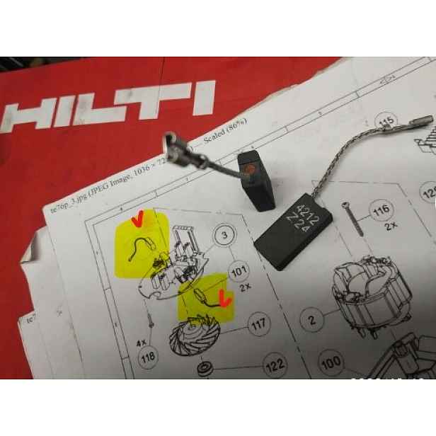 Uhlíkové kartáče hilti dc se 19 dc se 20 []\ []\ originál