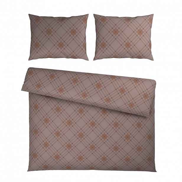 Ambia Home POVLEČENÍ satén šedohnědá 200/200 cm