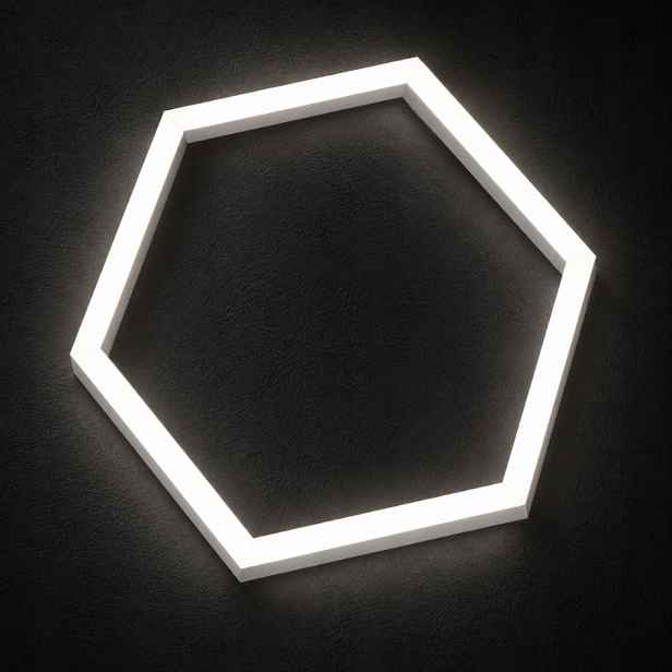 Černý stropní svítidlo Led Hexagon 1 42W 4000K 92x79 Cm garážová dílna 1 ks