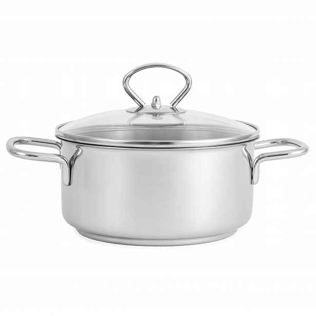 Hrnec 1,5 L 16 cm 18/0 s víkem, indukce, italský plyn